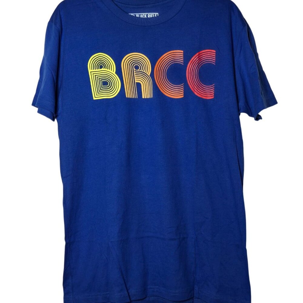 Black Rifle Coffee‎ Company 70's Logo Short Sleeve Tee Size Medium BRCC Retro #1